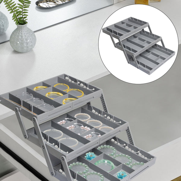 Drawer Organizer, Multi-Level Jewelry and Cosmetics Storage