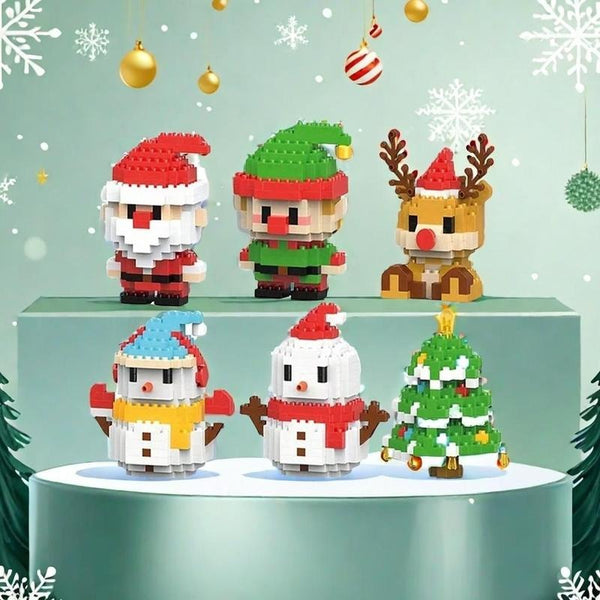 Christmas Pixel Block Figures