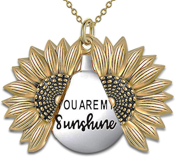 You Are My Sunshine Sunflower Necklace