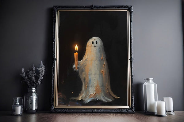 Ghostly Gothic Candlelight Art Print