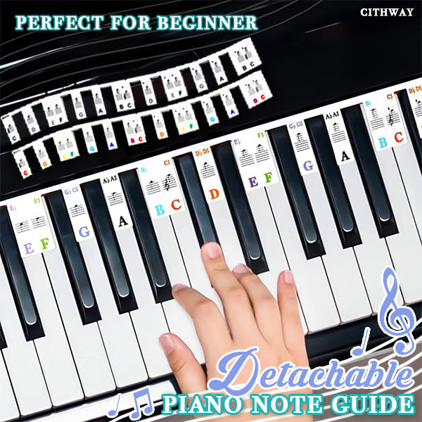 Removable Piano Note Labels Guide